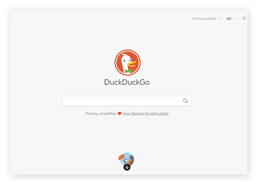 DuckDuckGo暗网搜索引擎首页